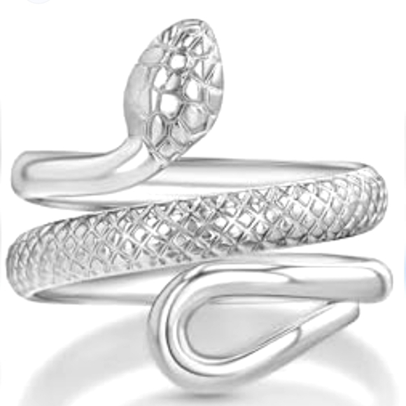 Hand Crafted Snake Ring on 925 Sterling Silver - Picture 3 of 6